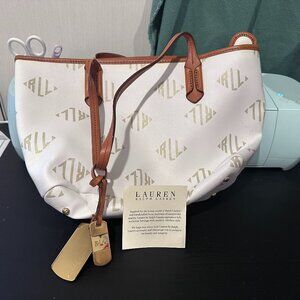 Lauren Ralph Lauren Faux Leather Tote Handbag